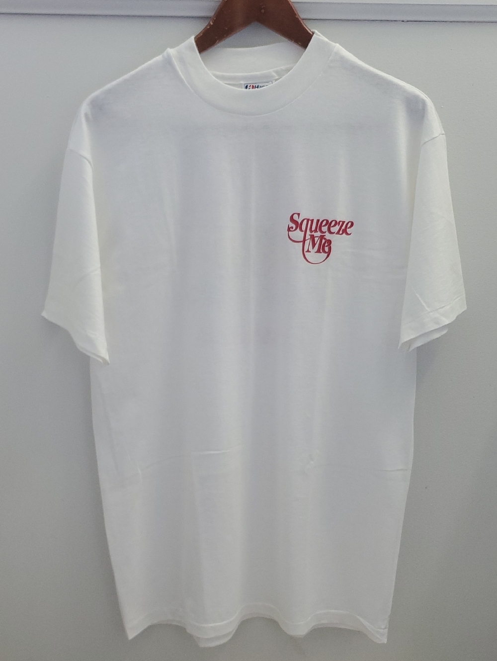 Vintage Hanes Beefy Main Squeeze Juices T Shirt Size Large Squeeze Me - Picture 3 of 8